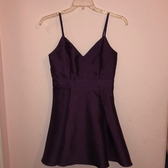 AX Paris Structured Cami Skater Dress in Plum - Picture 5 of 8
